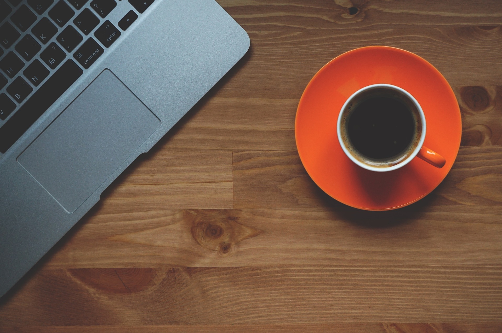 Coffee cup from above